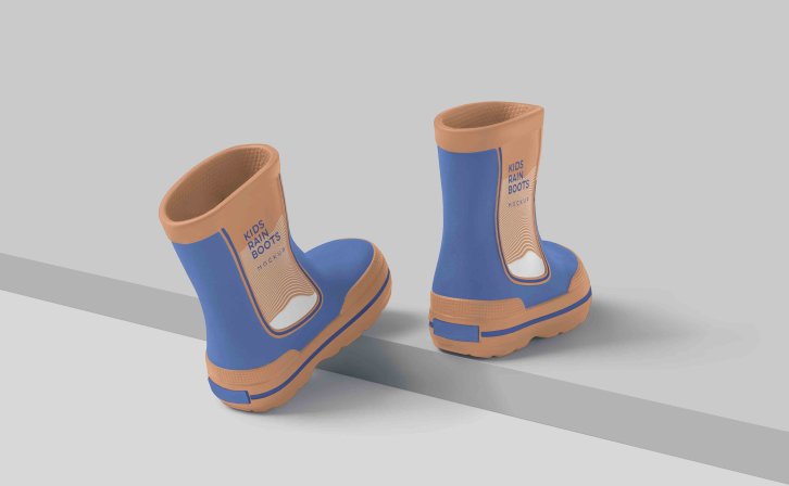 筒靴智能贴图psd素材