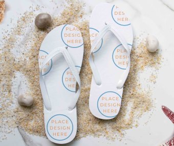 时尚拖鞋设计样机贴图