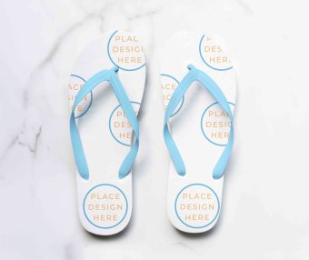 清新拖鞋设计样机贴图