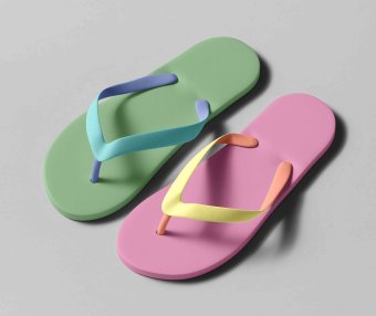 潮流拖鞋设计制做样机贴图