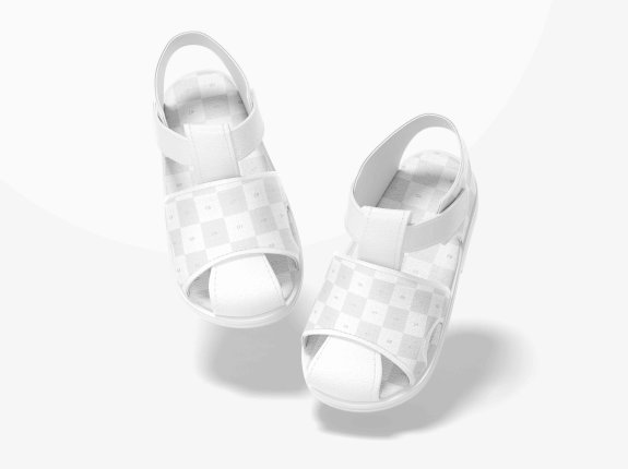 婴幼儿凉鞋设计效果图PS样机贴图模板