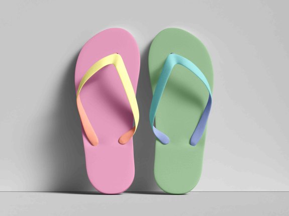 拖鞋设计图ps样机贴图