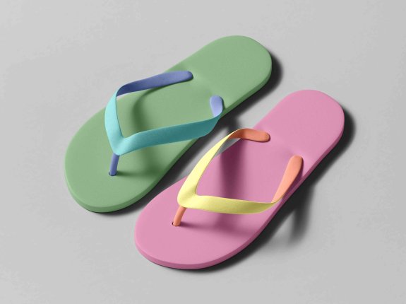 潮流拖鞋设计制做样机贴图