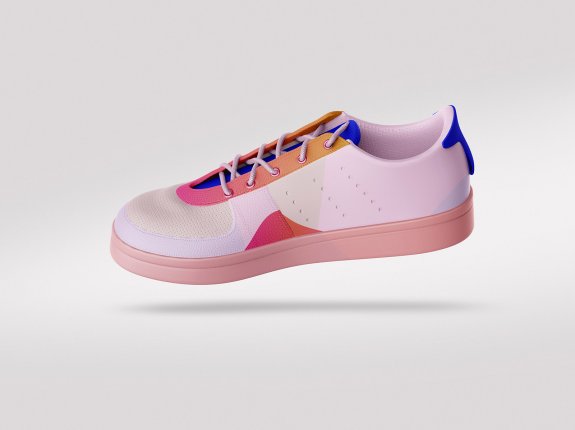 运动鞋设计展示效果psd贴图模板