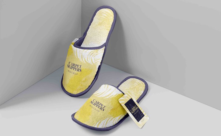 一次性拖鞋设计样机贴图