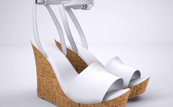 女士高跟鞋3D贴图设计素材