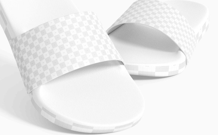 拖鞋白模psd样机贴图