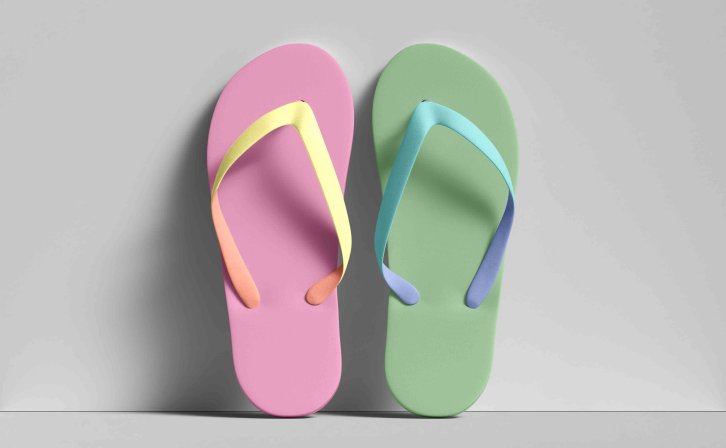 拖鞋设计图ps样机贴图