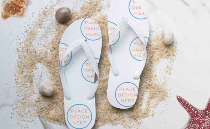 时尚拖鞋设计样机贴图