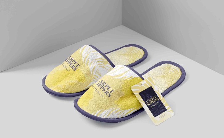 民宿拖鞋样机贴图