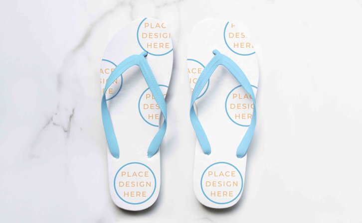 清新拖鞋设计样机贴图