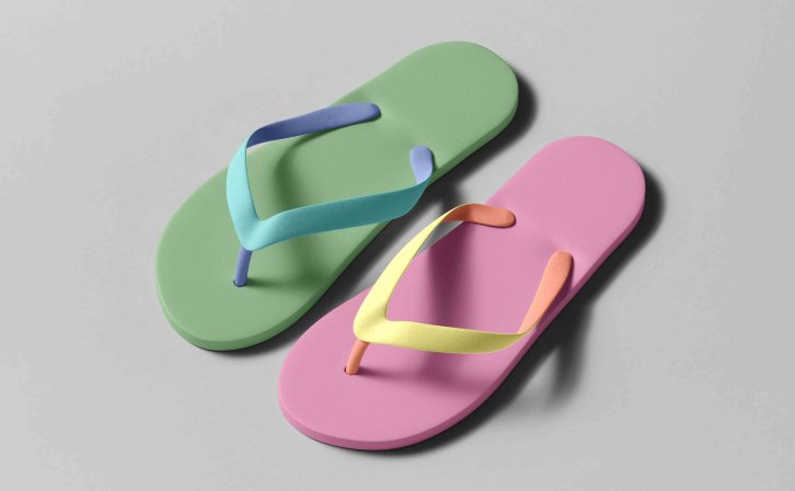 潮流拖鞋设计制做样机贴图