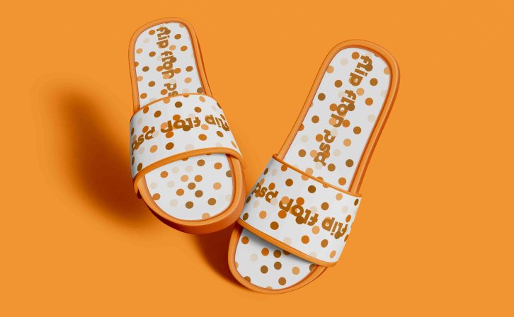 潮流拖鞋设计样机贴图