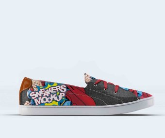 低帮帆布鞋设计贴图