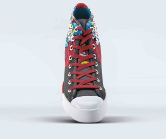 帆布鞋前视图展示设计