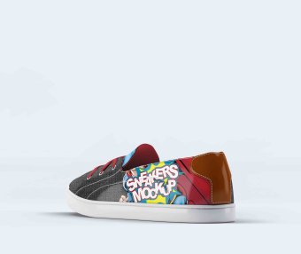 帆布鞋后视图贴图素材