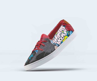 帆布鞋腾空展示模板