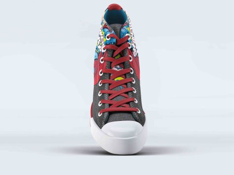 帆布鞋前视图展示设计