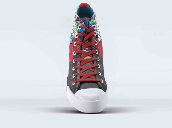 帆布鞋前视图展示设计