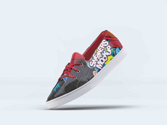 帆布鞋腾空展示模板