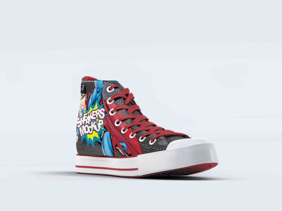 高帮帆布鞋设计贴图素材