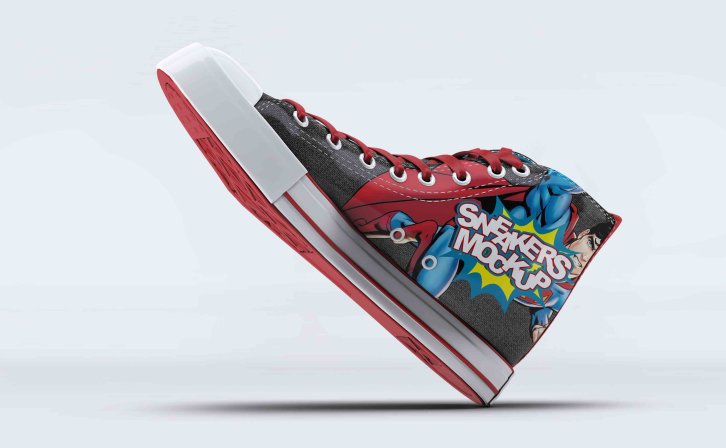 帆布鞋PSD贴图样机