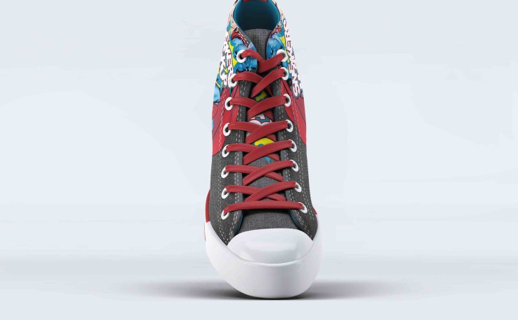 帆布鞋前视图展示设计