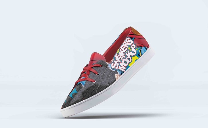 帆布鞋腾空展示模板