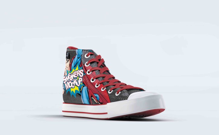 高帮帆布鞋设计贴图素材