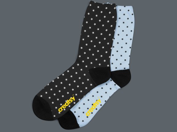 黑白风格的长袜贴图ps样机