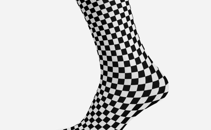 黑白格子长袜ps样机