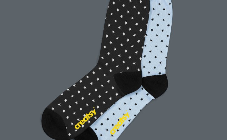 黑白风格的长袜贴图ps样机