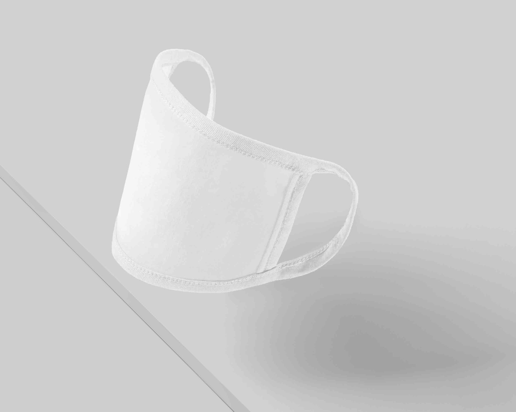 冬季口罩设计psd智能贴图样机素材