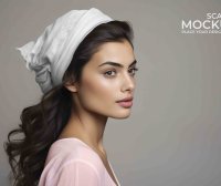 头巾侧面展示图mockups