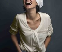 头巾模特效果图素材