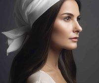 头巾设计侧面效果图ps贴图