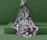 方巾设计时尚图案PSD智能贴图样机