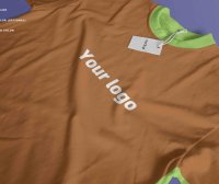 绿色T恤衫PSD贴图素材