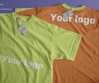 绿色T恤衫PSD贴图素材样机