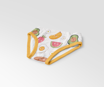 儿童三角内裤印花效果图psd贴图样机素材