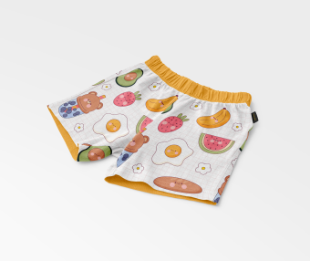 儿童纯棉平角内裤设计psd贴图