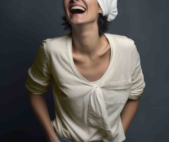 头巾模特效果图素材