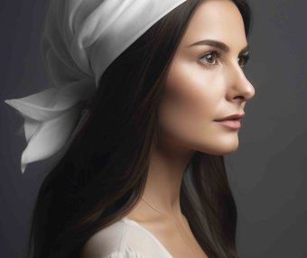 头巾设计侧面效果图ps贴图