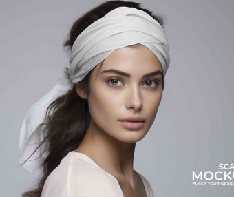 头巾设计效果图mockups
