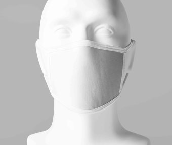 成人模特口罩演示psd智能贴图样机素材