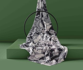 方巾设计时尚图案PSD智能贴图样机