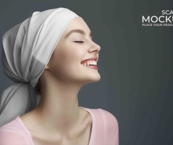 沐浴头巾设计mockups贴图素材