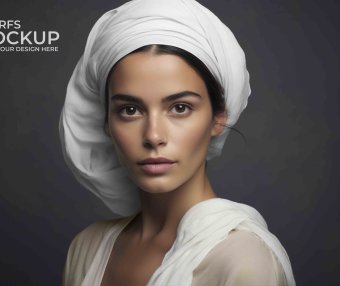 纺织品头巾设计ps贴图