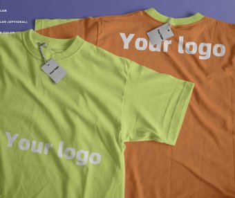 绿色T恤衫PSD贴图素材样机