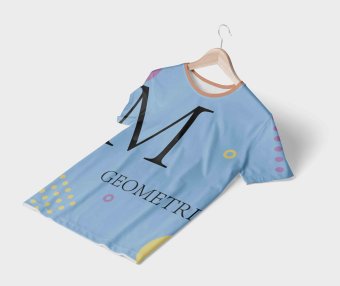 蓝色T恤衫PSD贴图素材